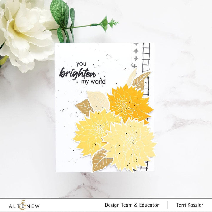 Altenew Mini Delight Mini Delight: Café Au Lait Dahlia Stamp & Die Set