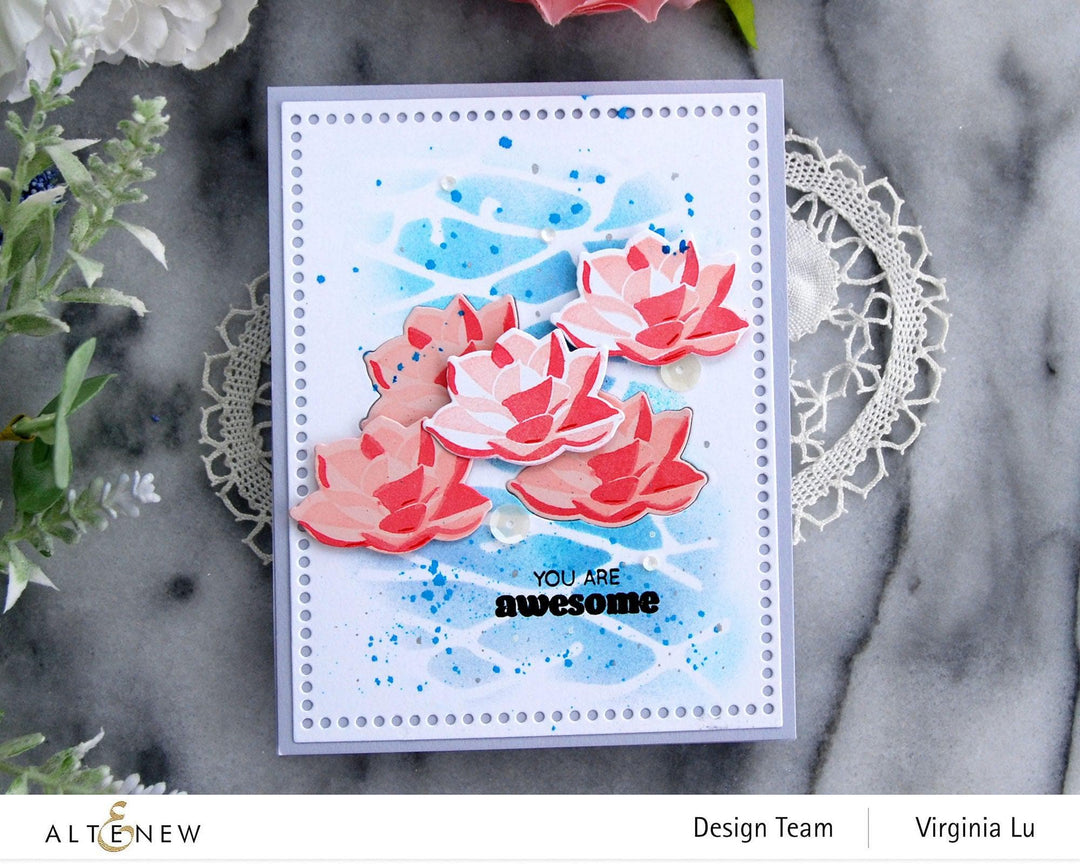 Altenew Mini Delight Mini Delight: Crystal Lotus Stamp & Die Set