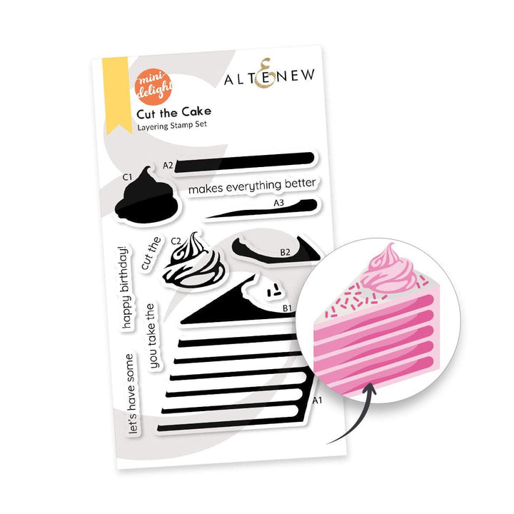 Altenew Mini Delight Mini Delight: Cut the Cake Stamp & Die Set
