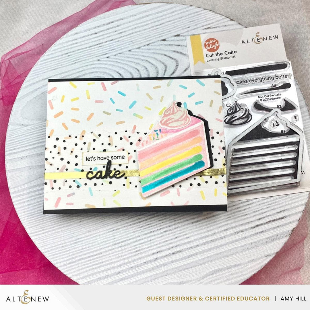 Altenew Mini Delight Mini Delight: Cut the Cake Stamp & Die Set