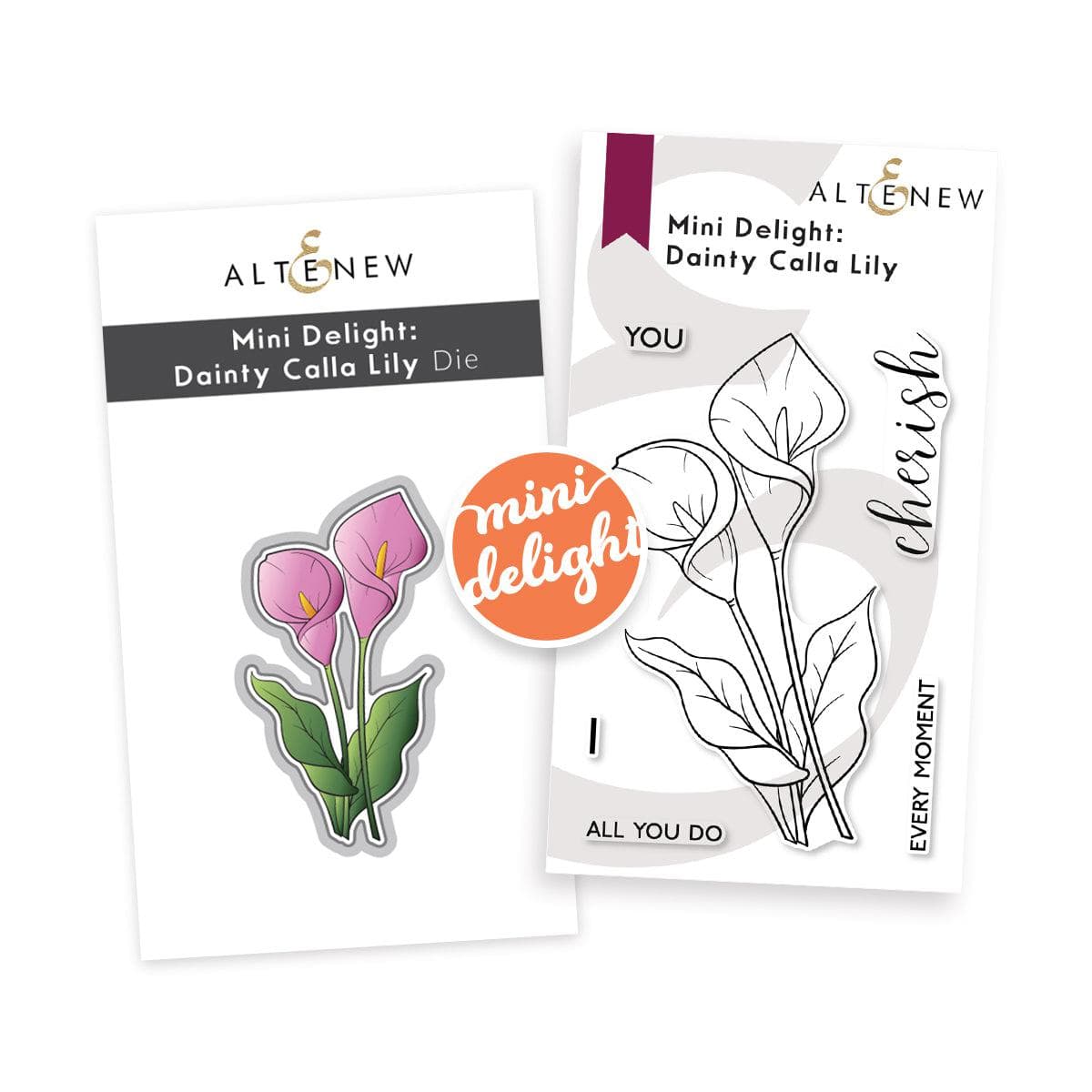 Mini Delight: Dainty Calla Lilly Stamp & Die Set | Altenew