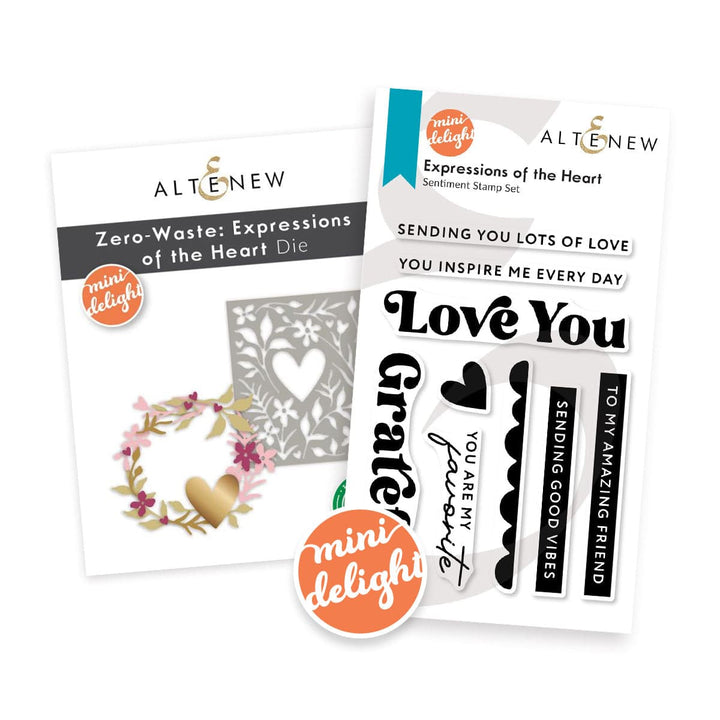 Mini Delight: Expressions of the Heart Stamp & Die Set