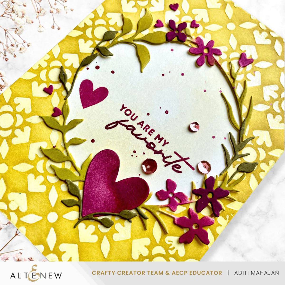 Mini Delight: Expressions of the Heart Stamp & Die Set | Altenew