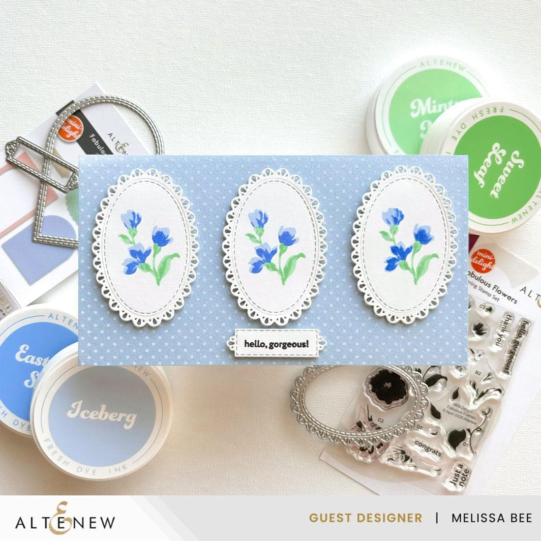 Mini Delight: Fabulous Flowers Stamp & Die Set | Altenew