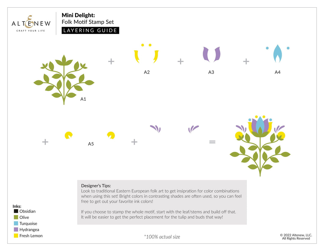Altenew Mini Delight Mini Delight: Folk Motif Stamp & Die Set