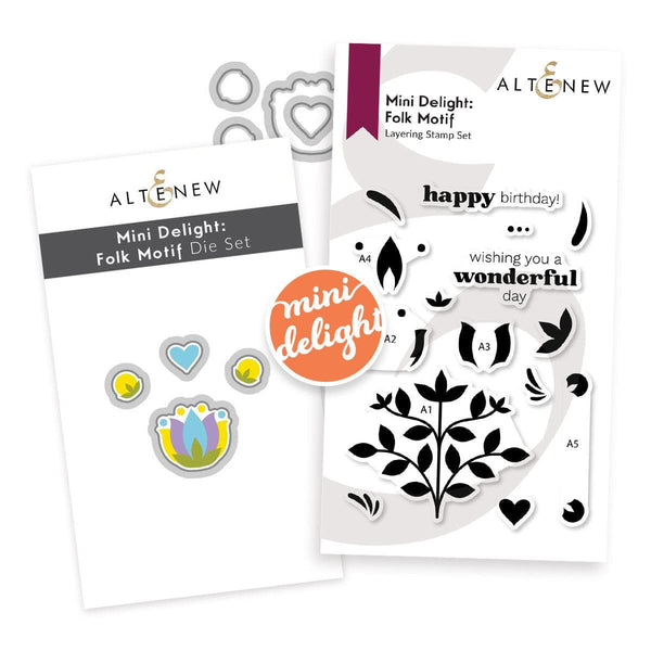Altenew Mini Delight Mini Delight: Folk Motif Stamp & Die Set