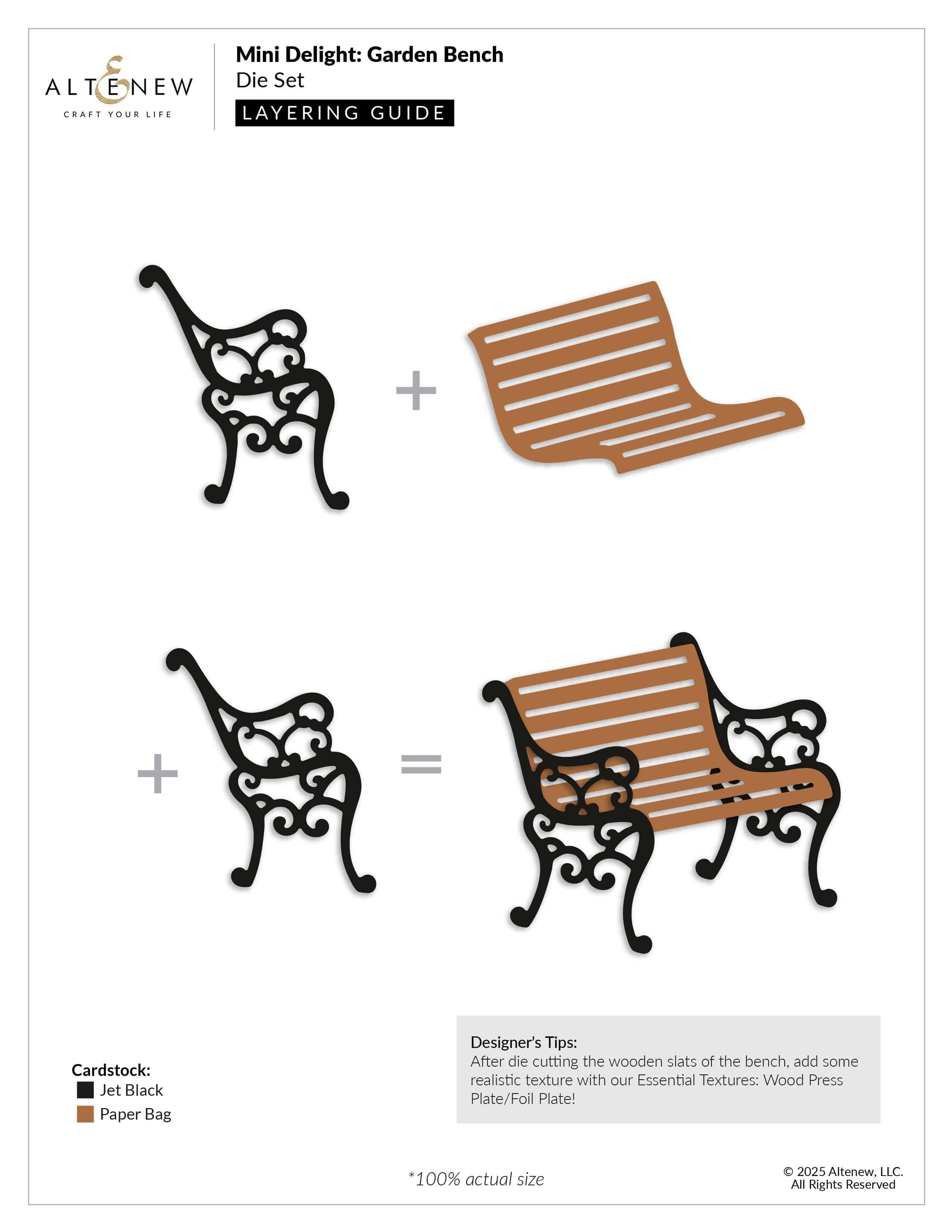 Mini Delight: Garden Bench Stamp & Die Set | Altenew