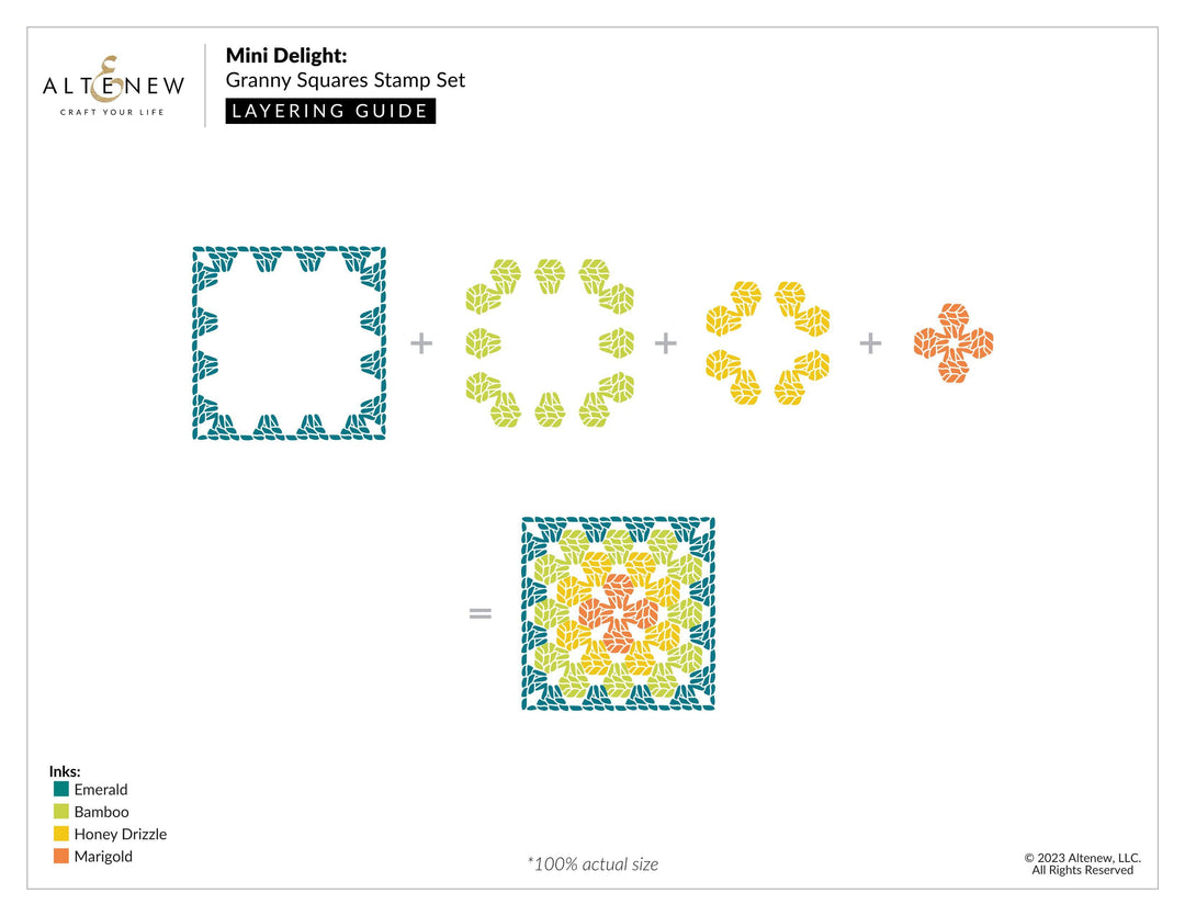 Altenew Mini Delight Mini Delight: Granny Squares Stamp & Die Set