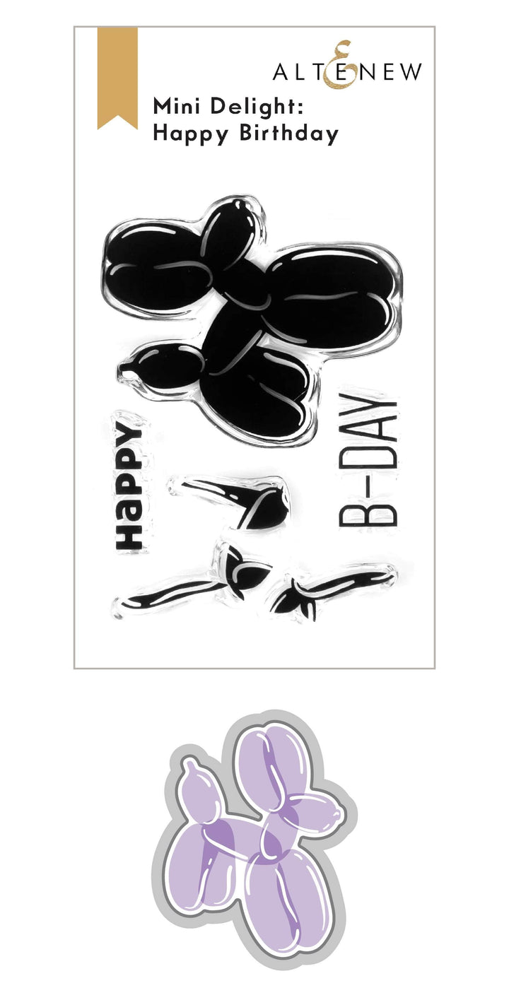 Altenew Mini Delight Mini Delight: Happy Birthday Stamp & Die Set