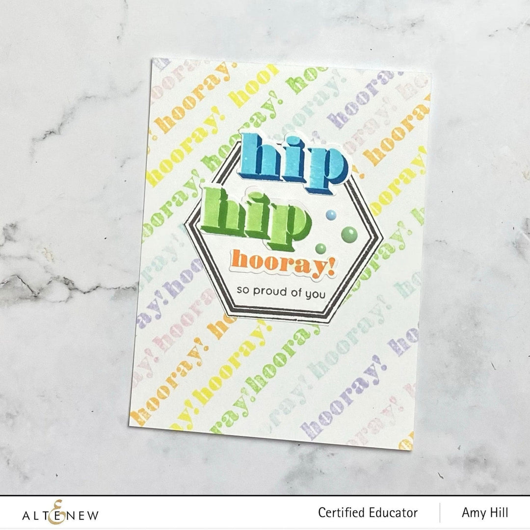 Altenew Mini Delight Mini Delight: Hooray! Stamp & Die Set