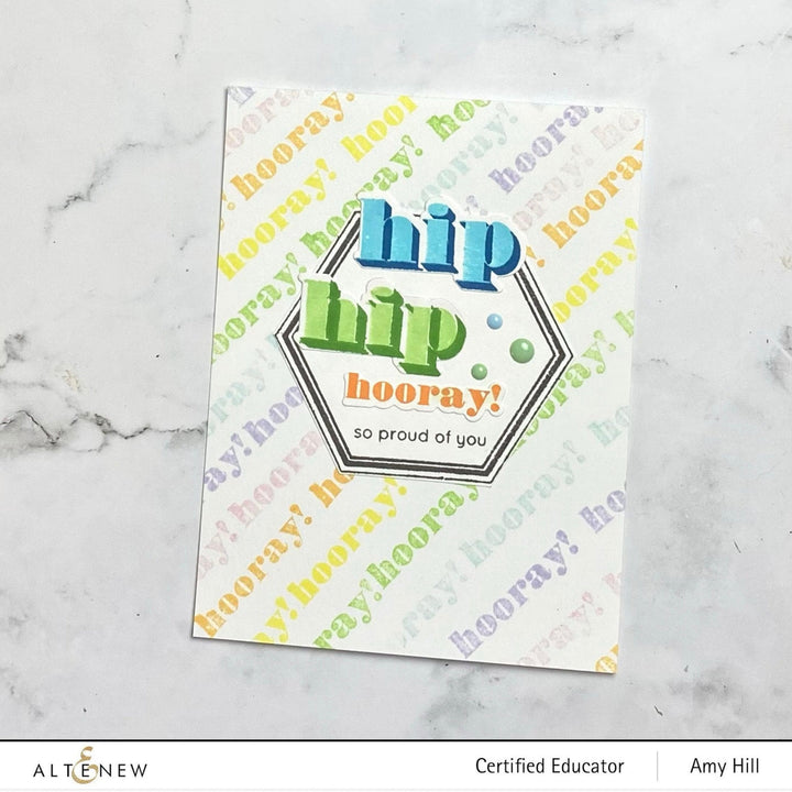 Altenew Mini Delight Mini Delight: Hooray! Stamp & Die Set