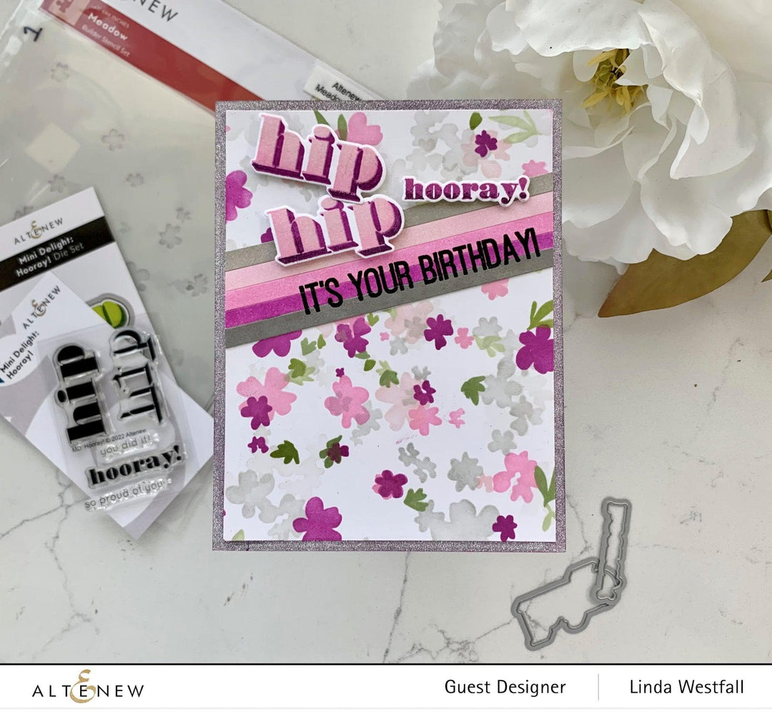 Altenew Mini Delight Mini Delight: Hooray! Stamp & Die Set