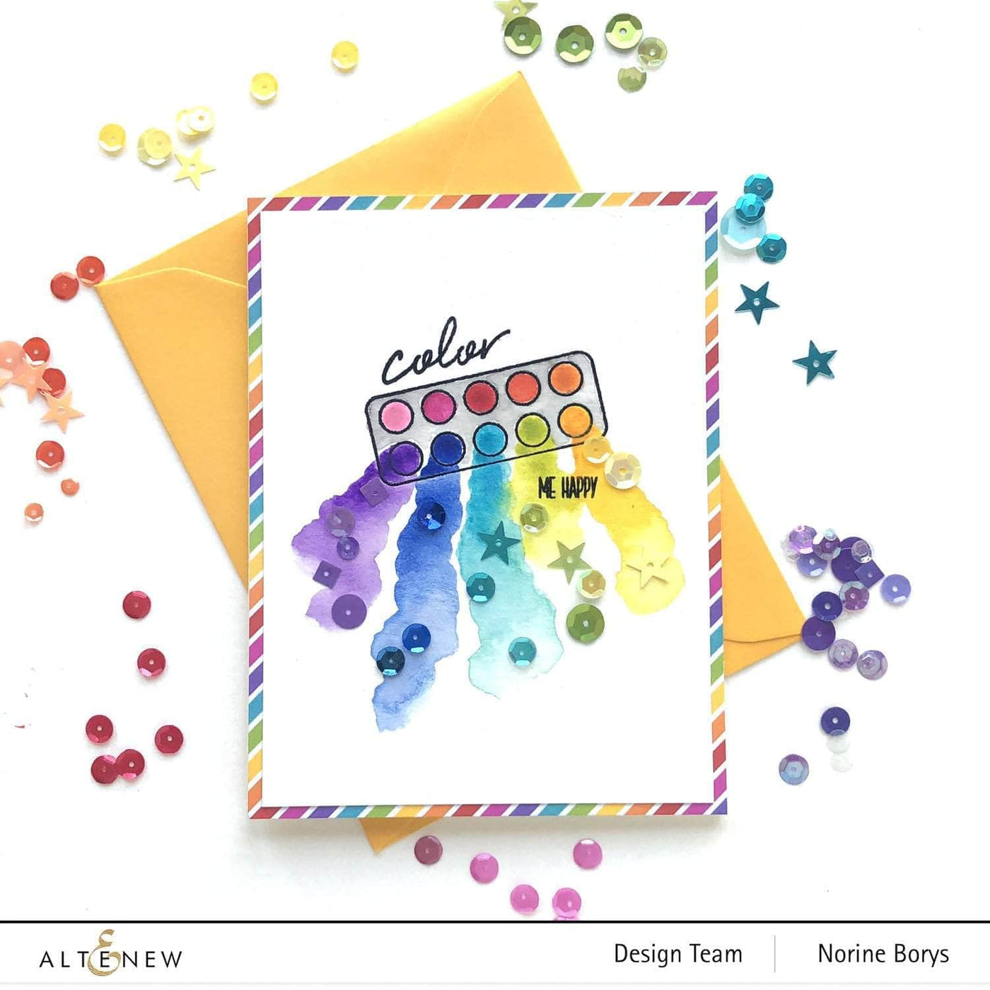 Altenew - Clear Stamps & Die bundle - Mini Delight: Mini Paintbox Stamp &  Die Set