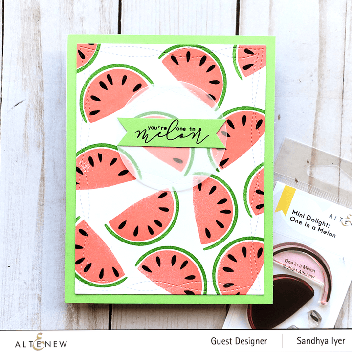 Altenew Mini Delight Mini Delight: One in a Melon Stamp & Die Set