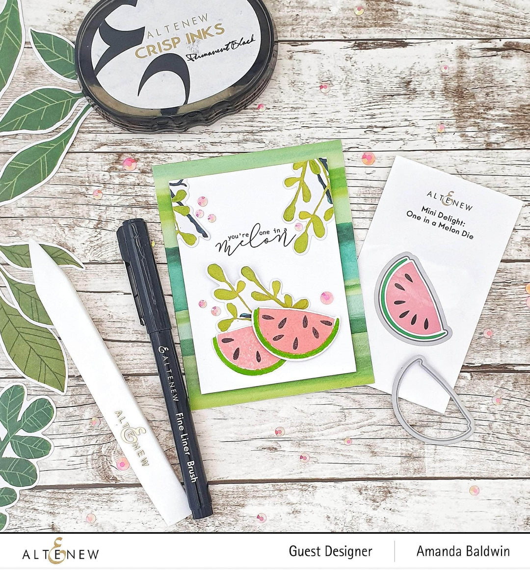 Altenew Mini Delight Mini Delight: One in a Melon Stamp & Die Set