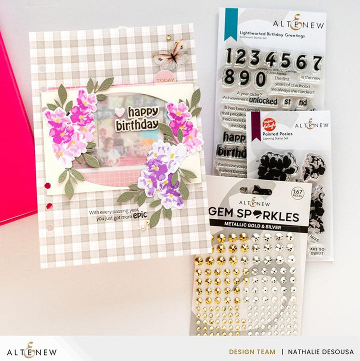 Mini Delight: Painted Posies Stamp & Die Set