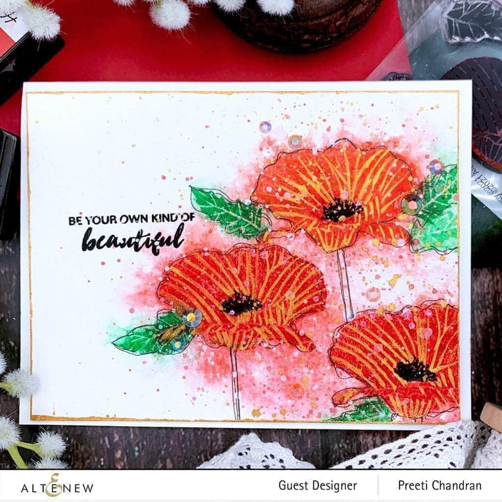 Altenew Mini Delight Mini Delight: Poppy Stamp & Die Set