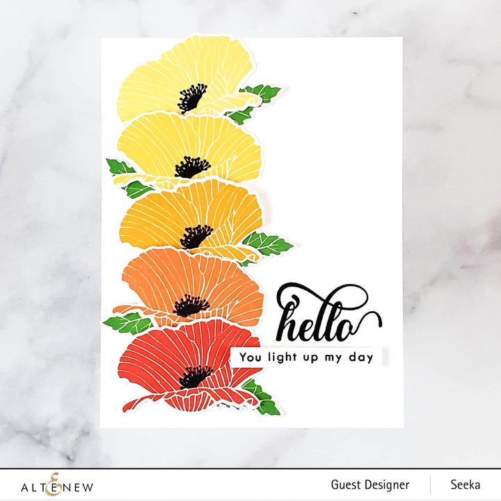 Altenew Mini Delight Mini Delight: Poppy Stamp & Die Set