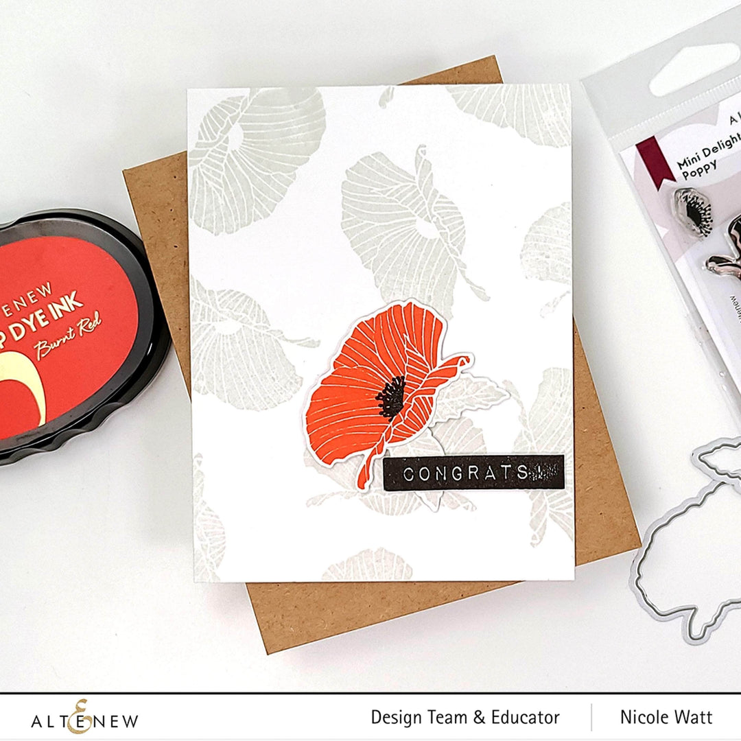 Altenew Mini Delight Mini Delight: Poppy Stamp & Die Set