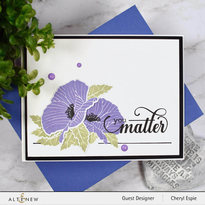 Altenew Mini Delight Mini Delight: Poppy Stamp & Die Set