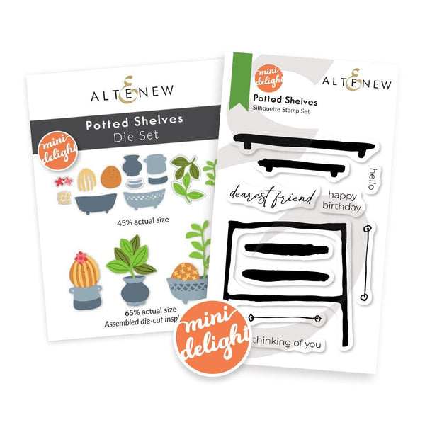 Mini Delight: Potted Shelves Stamp & Die Set