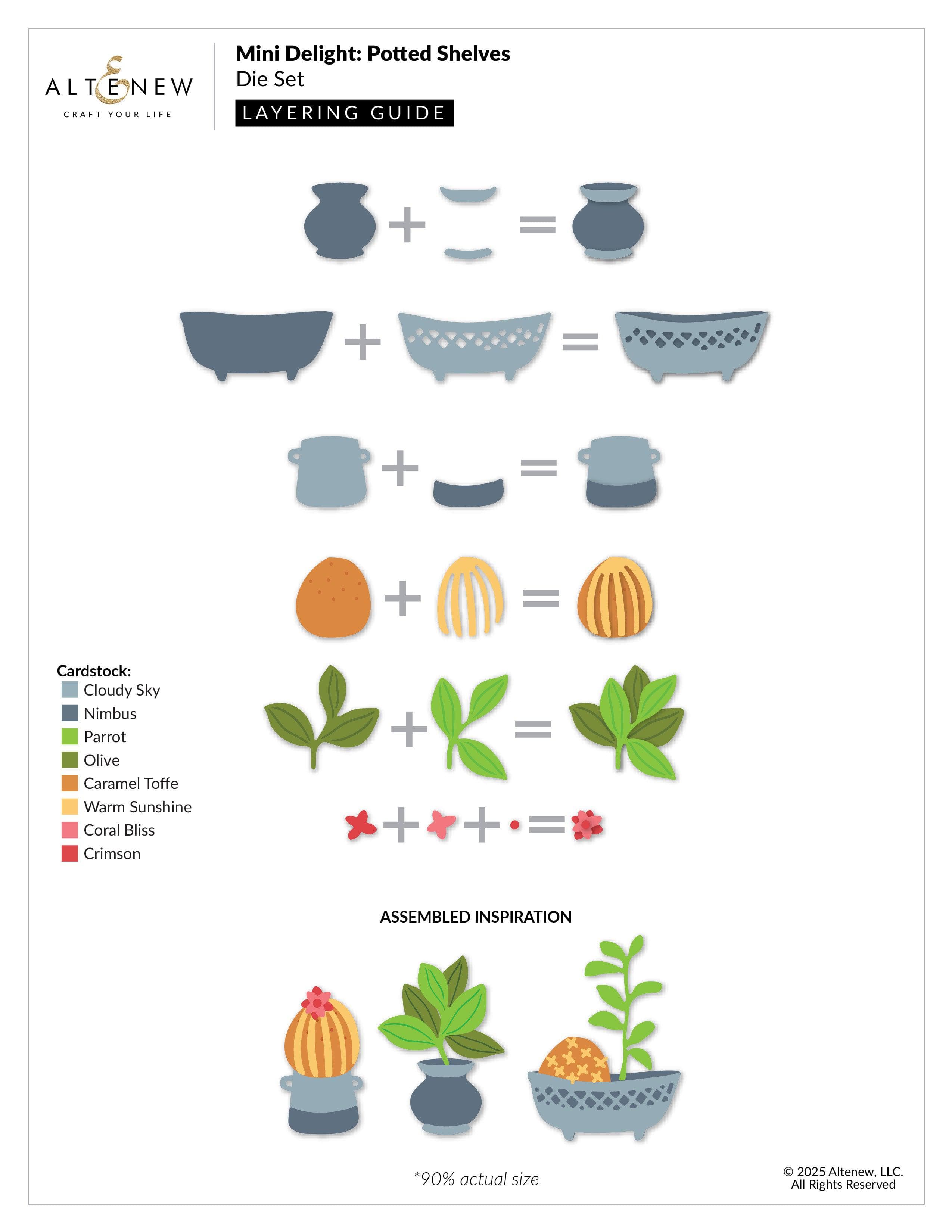 Mini Delight: Potted Shelves Stamp & Die Set | Altenew