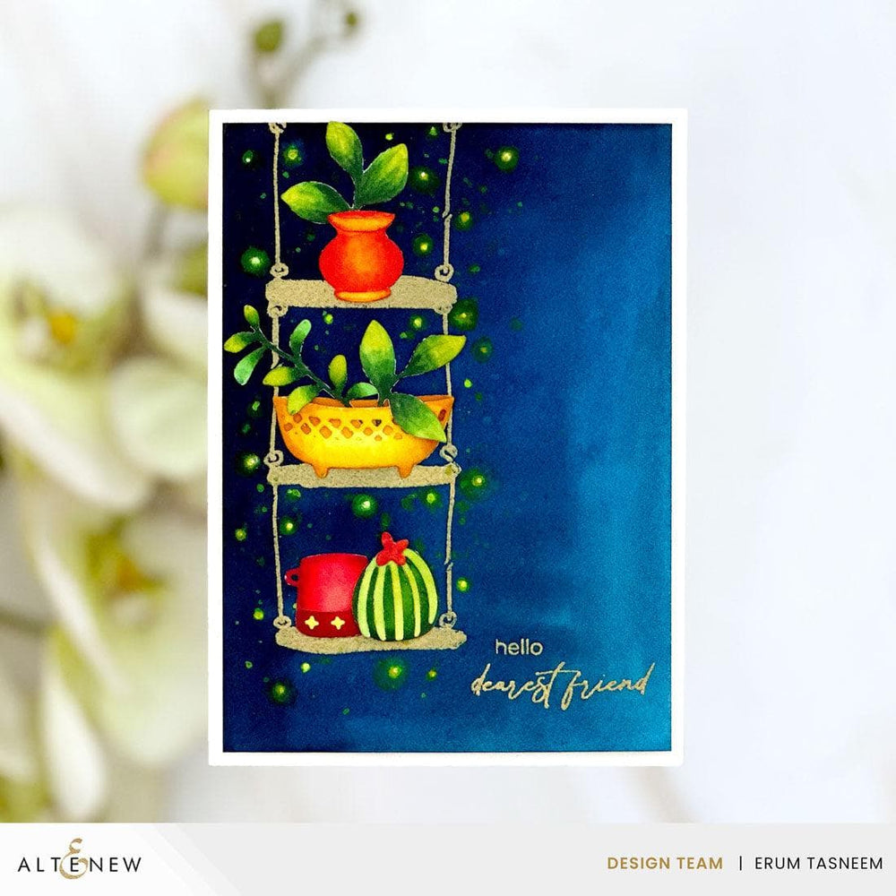 Mini Delight: Potted Shelves Stamp & Die Set