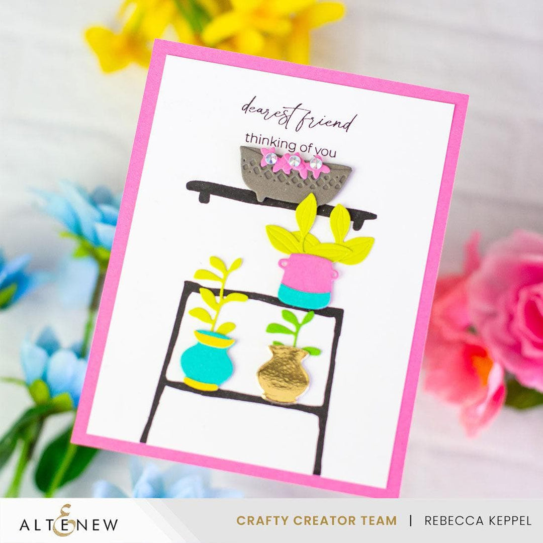 Mini Delight: Potted Shelves Stamp & Die Set