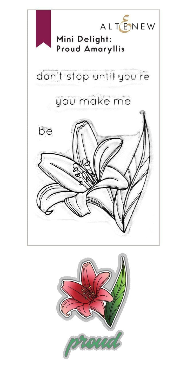 Altenew Mini Delight Mini Delight: Proud Amaryllis Stamp & Die Set