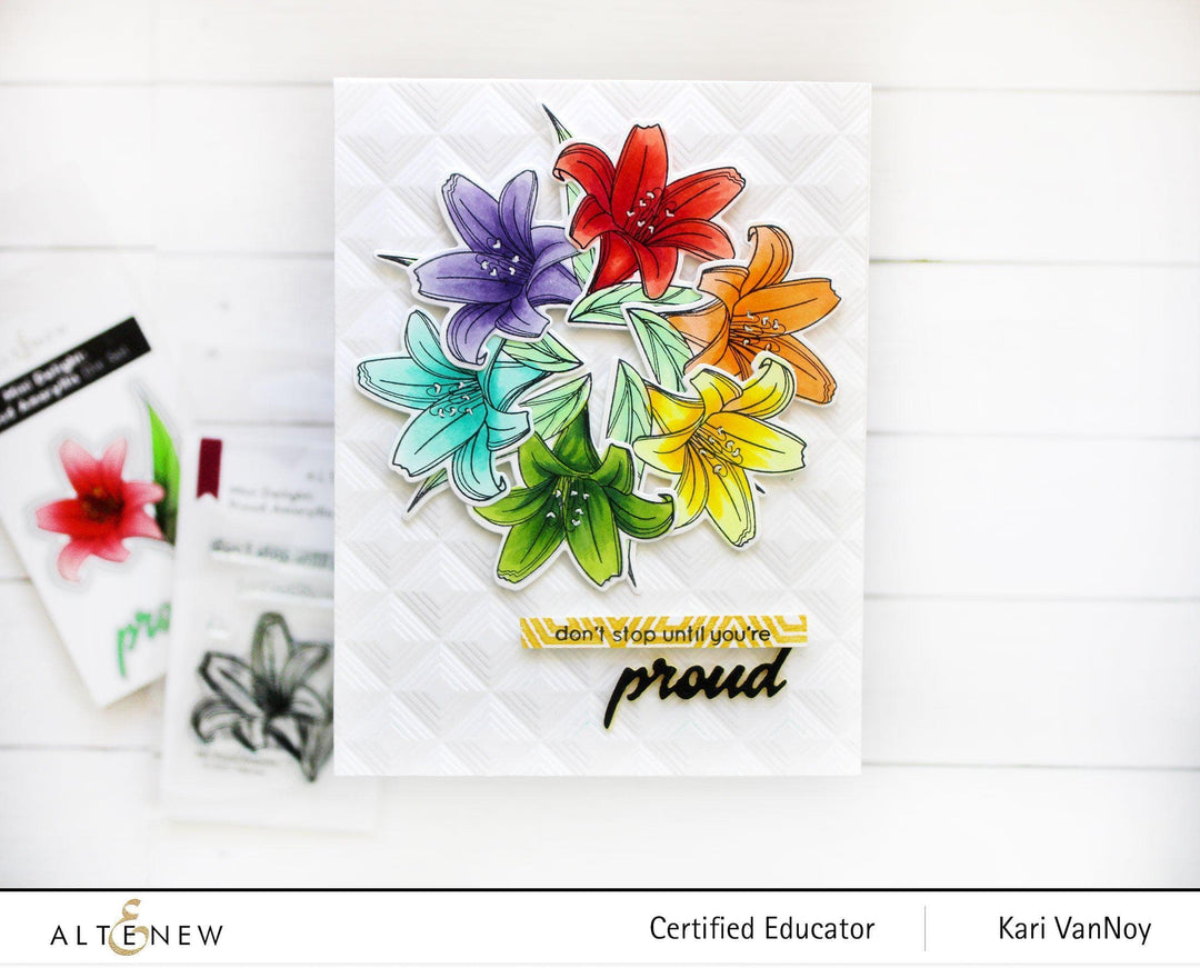 Altenew Mini Delight Mini Delight: Proud Amaryllis Stamp & Die Set