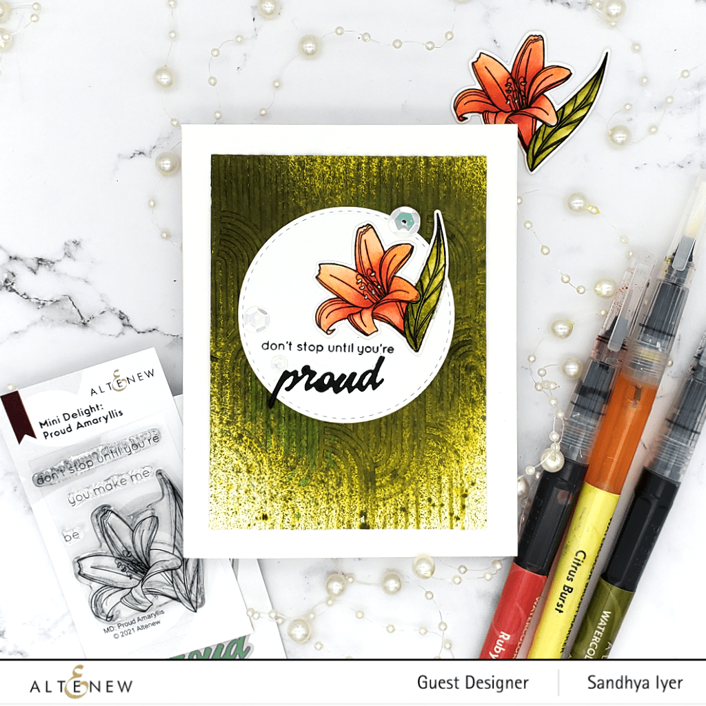 Altenew Mini Delight Mini Delight: Proud Amaryllis Stamp & Die Set