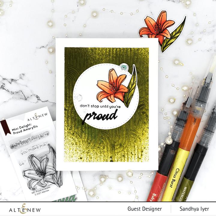 Altenew Mini Delight Mini Delight: Proud Amaryllis Stamp & Die Set
