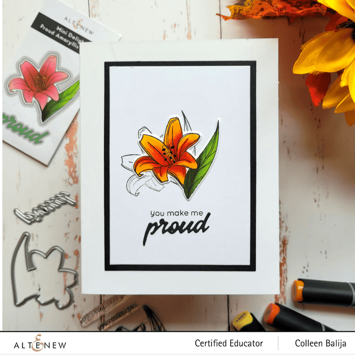 Altenew Mini Delight Mini Delight: Proud Amaryllis Stamp & Die Set