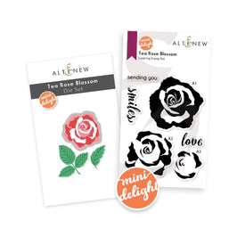 Altenew Mini Delight Mini Delight: Tea Rose Blossom Stamp & Die Set