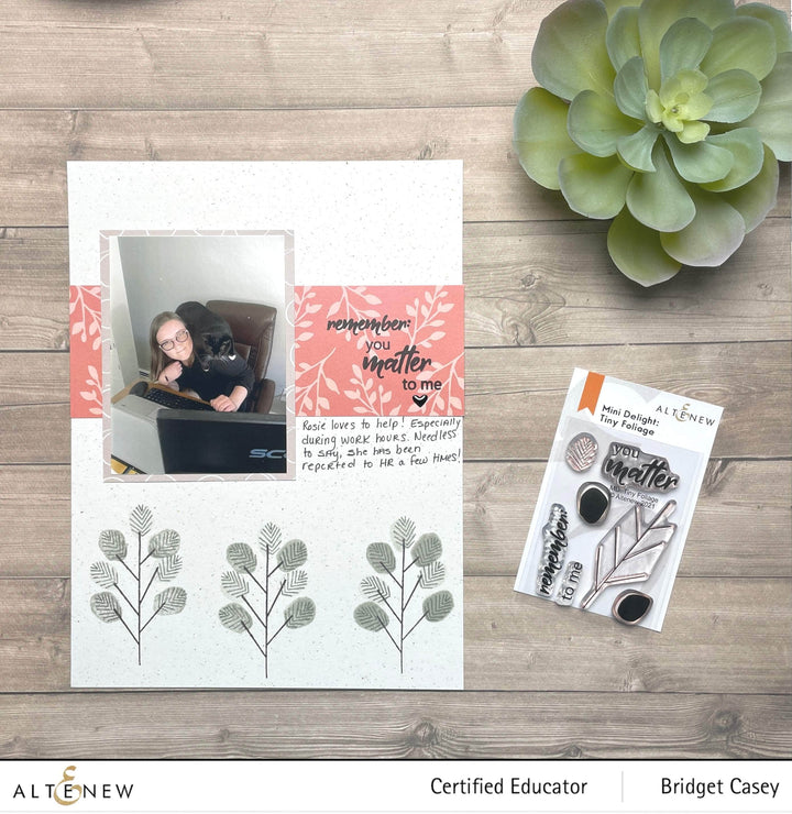 Altenew Mini Delight Mini Delight: Tiny Foliage Stamp & Die Set