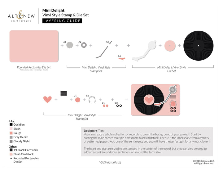 Altenew Mini Delight Mini Delight: Vinyl Style Stamp & Die Set