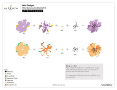 Altenew Mini Delight Mini Delight: Wild Geraniums Stamp & Die Set