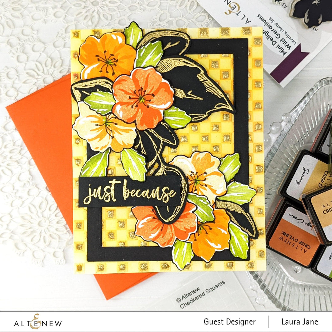 Altenew Mini Delight Mini Delight: Wild Geraniums Stamp & Die Set