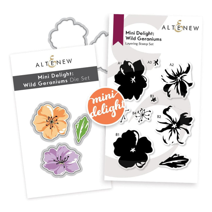 Altenew Mini Delight Mini Delight: Wild Geraniums Stamp & Die Set