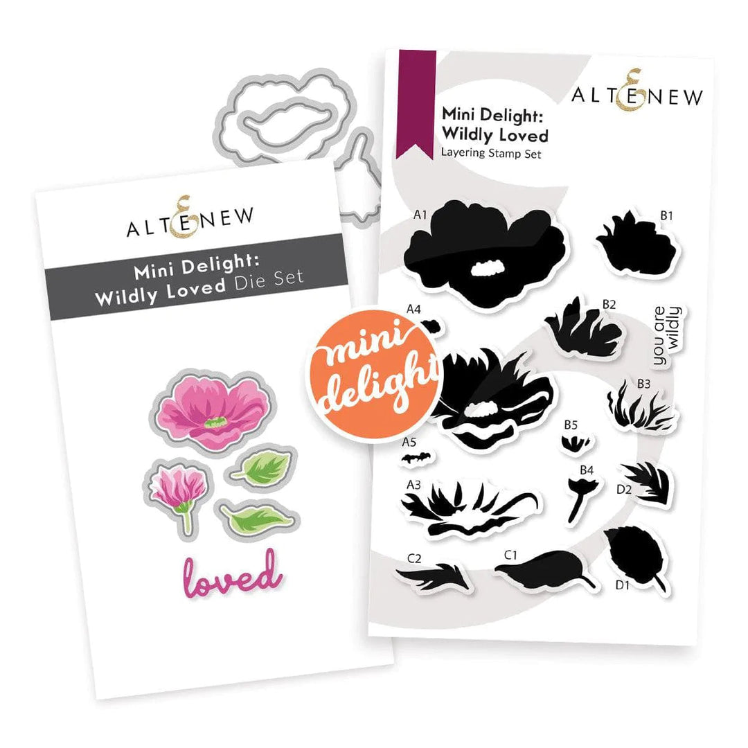 Altenew Mini Delight Mini Delight: Wildly Loved Stamp & Die Set