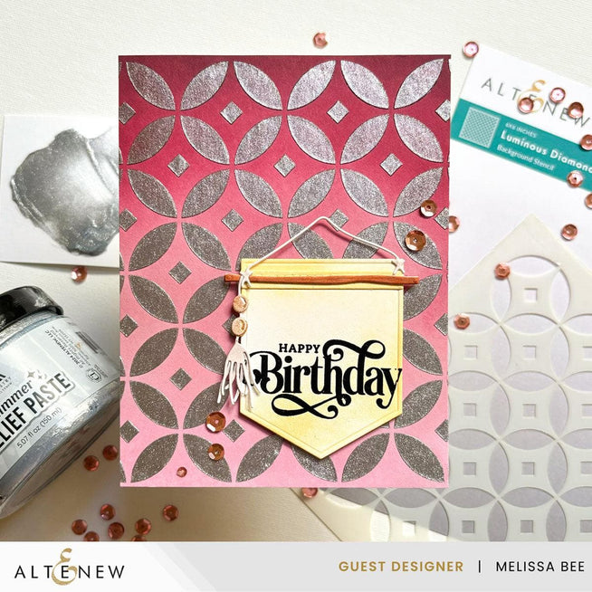 Altenew Gilded Elegance Shimmer Relief Paste Bundle with mixed media textures and shimmering gold accents.