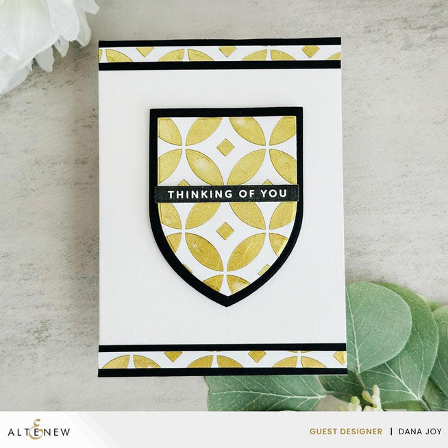 Altenew Gilded Elegance Shimmer Relief Paste Bundle featuring mixed media textures and shimmering gold accents on a craft background.