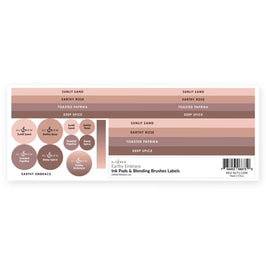 Ink Pads & Blending Brushes Label Set - Earthy Embrace