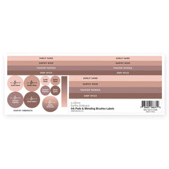Ink Pads & Blending Brushes Label Set - Earthy Embrace