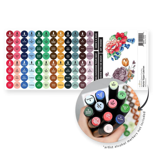 Misil Craft Decals Island & Space Garden Marker Topper Label Set