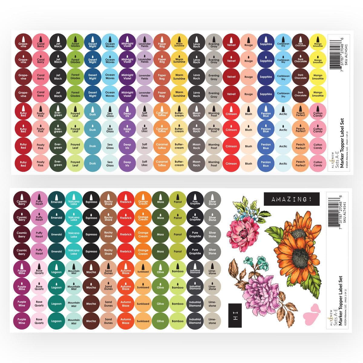 Marker Toppers Decal Set - Small (2 Sheets)