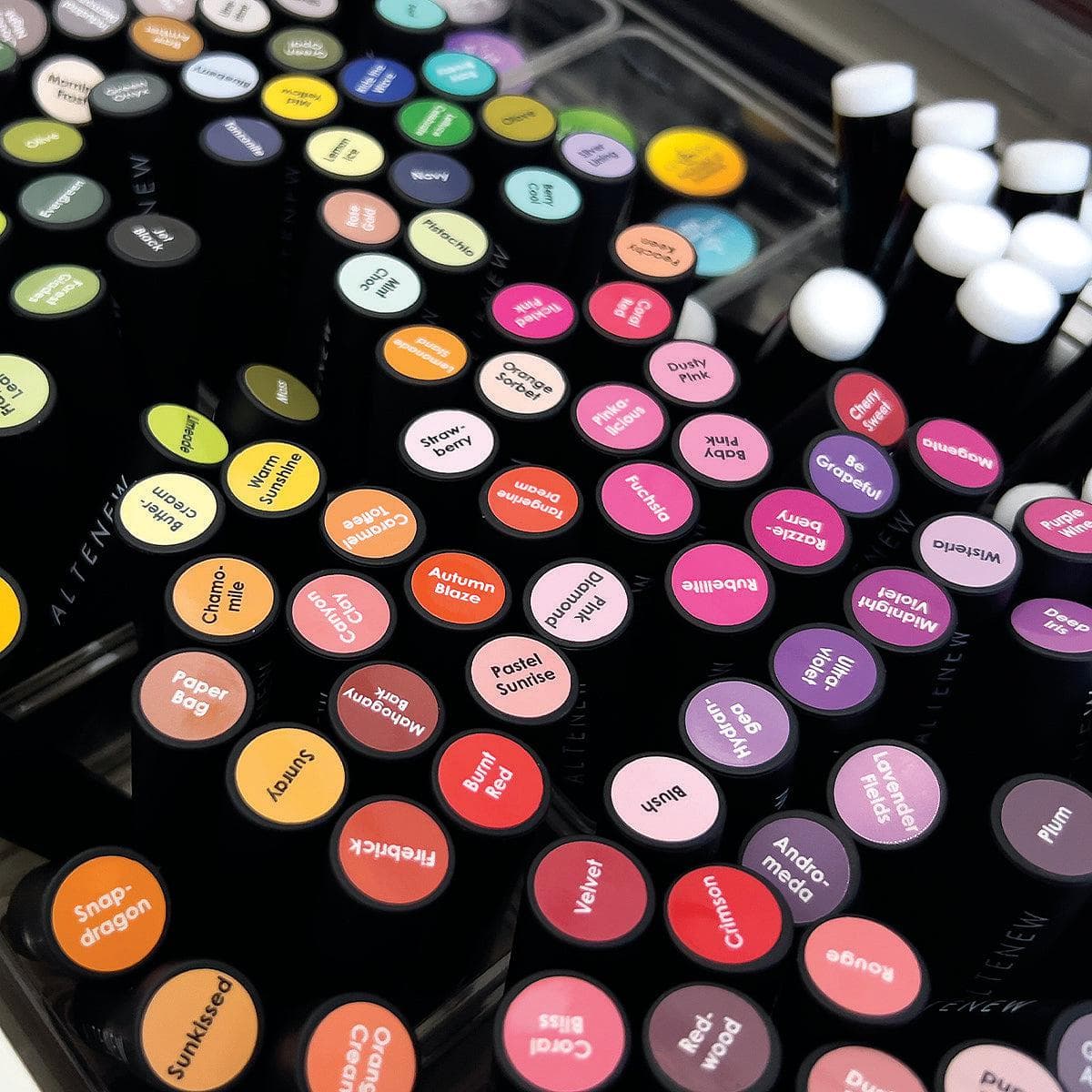Chrisp Ink Mini Blending Brush Label Set - All Crisp Dye Ink Colors (2 Sheets)