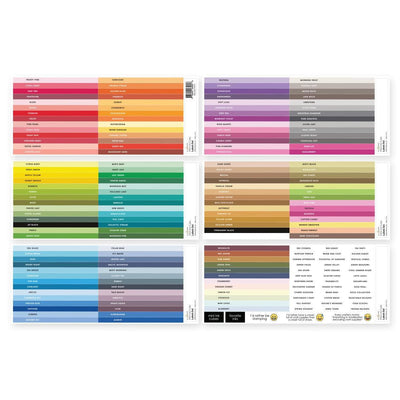 Misil Craft Decals Mini Ink Cube Label Set - All Crisp Dye Ink Colors (6 Sheets)