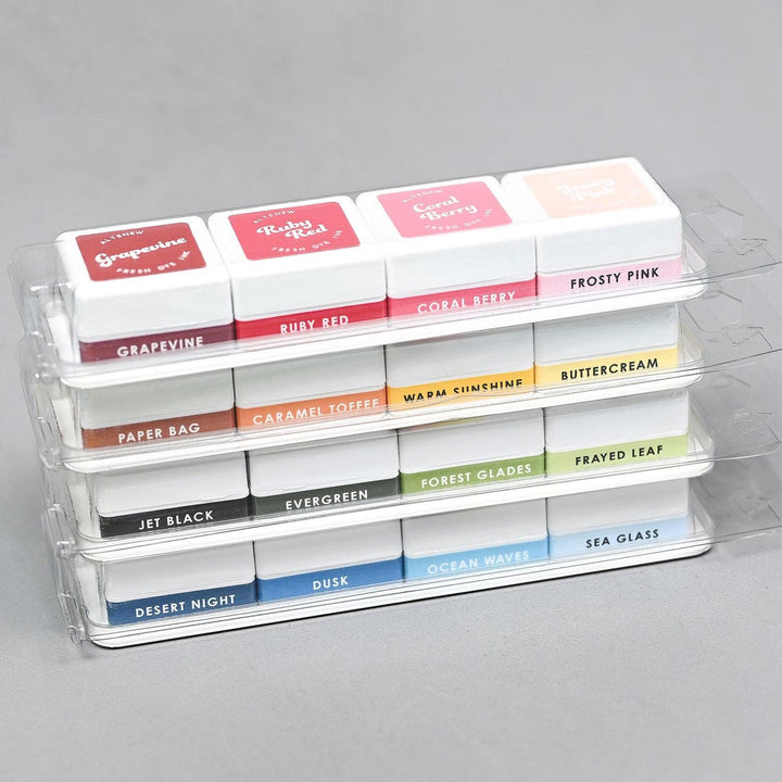 Misil Craft Decals Mini Ink Cube Label Set - All Crisp Dye Ink Colors (6 Sheets)