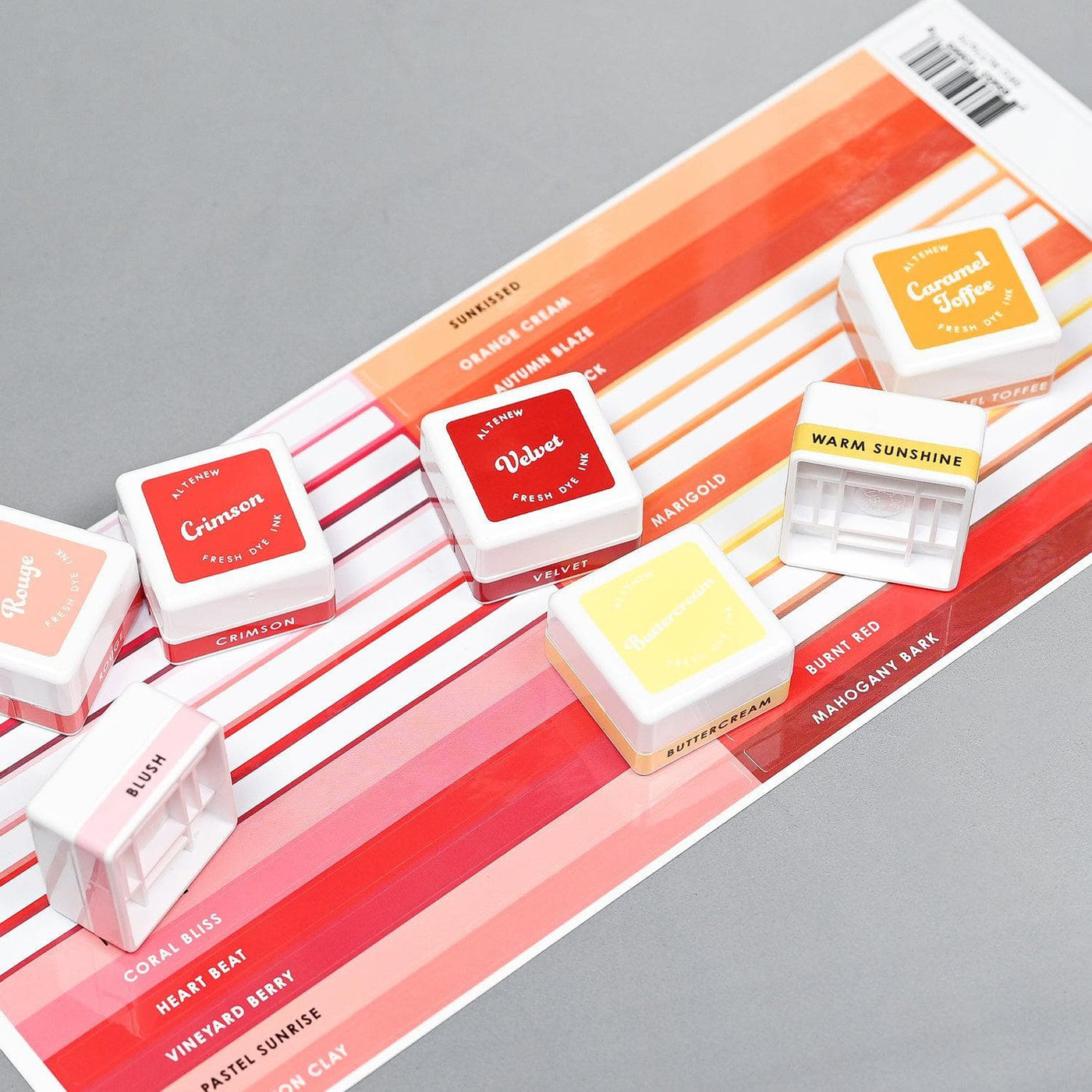 Misil Craft Decals Mini Ink Cube Label Set - All Crisp Dye Ink Colors (6 Sheets)